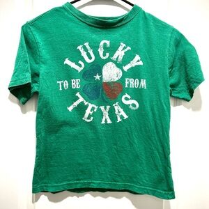 Irish Lucky Shamrock St. Patrick’s Day “Lucky To Be From Texas” Boy’s T-shirt